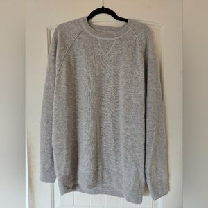 NWT Cashmere American Eagle Outfitters Light Gray Crewneck Sweater